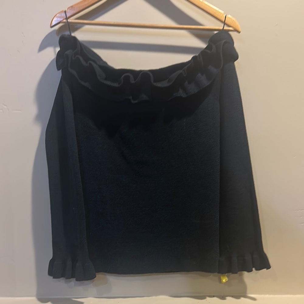 White House Black Market Off-the-Shoulder Dark Blue Sweater